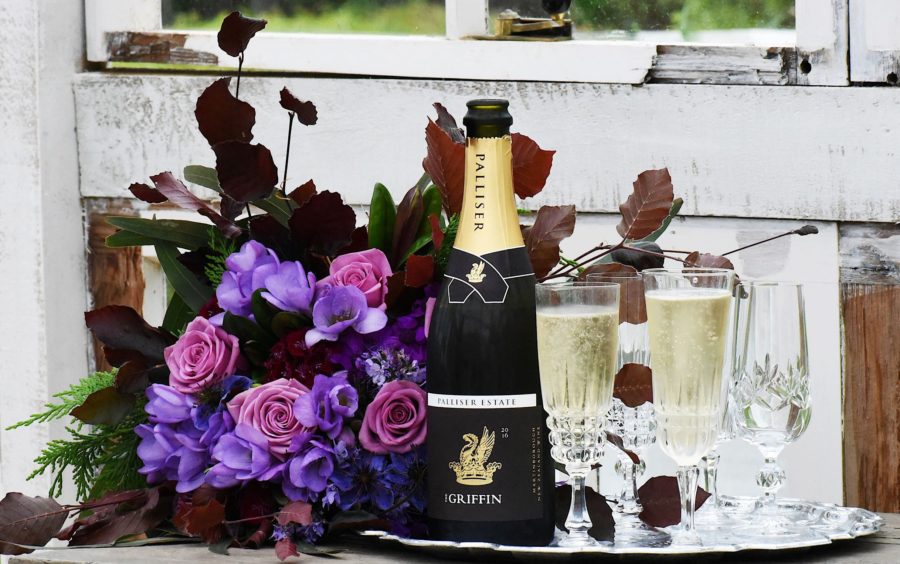 flowers and champagne